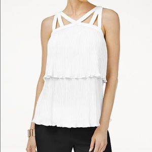 Thalia Sodi Pleated Popover Top size M